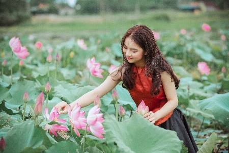 People in nature flower aquatic plant lotus family Photo