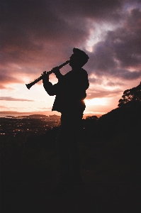 Photo Ciel instrument à vent
 de musique nuage