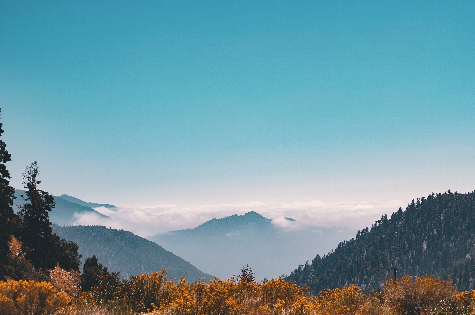 Sky mountainous landforms nature mountain