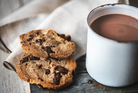 Foto Galletas y galletas
 galleta con chispas de chocolate
 bocadillo