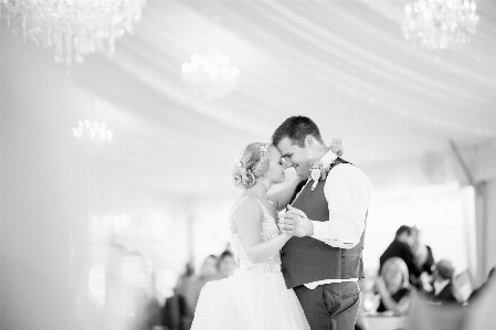 Photograph black and white wedding bride Photo