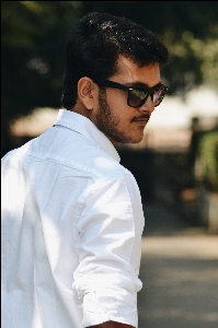 White photograph eyewear man Photo