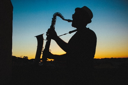 Sky silhouette musical instrument woodwind Photo