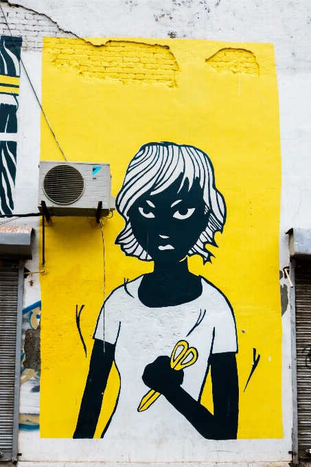 Amarelo arte de rua poster