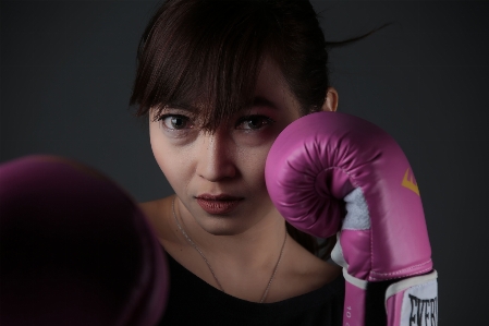 Pink purple beauty boxing glove Photo