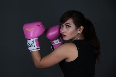 Pink purple beauty boxing glove Photo