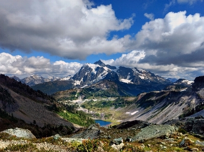 Mountainous landforms highland mountain sky Photo