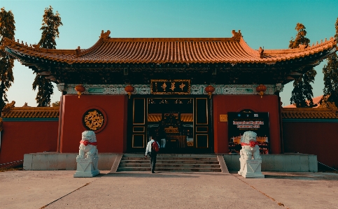 Chinesische architektur
 wahrzeichen tempel schrein Foto