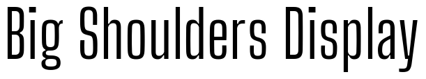 Big Shoulders Display Font