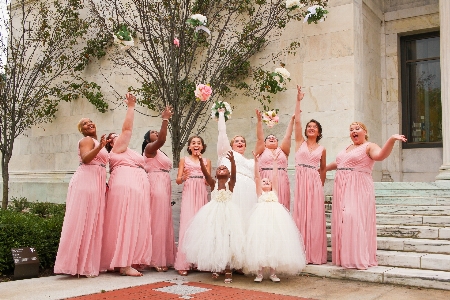 Woman pink bride photograph Photo