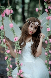 Flower bride pink headpiece Photo