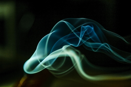 Blue green smoke light Photo