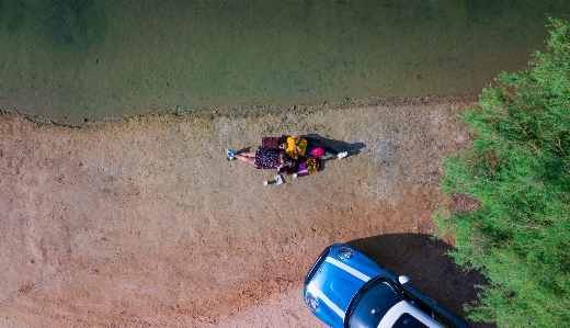 Yellow soil adventure vehicle Photo