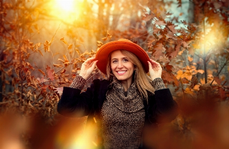 People in nature facial expression orange red Photo