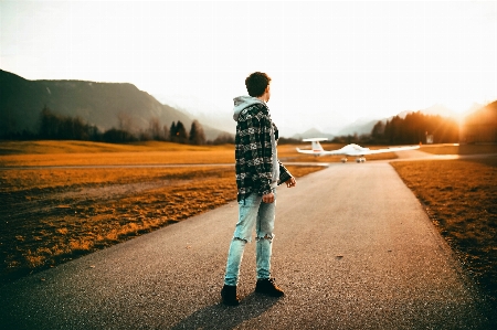 People in nature photograph standing sky Photo