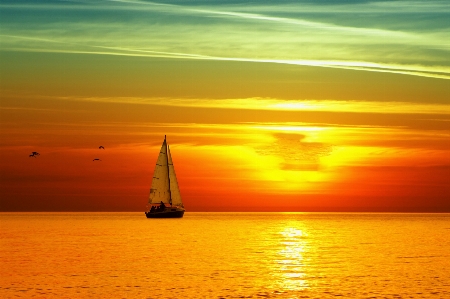 Sun sky horizon calm Photo