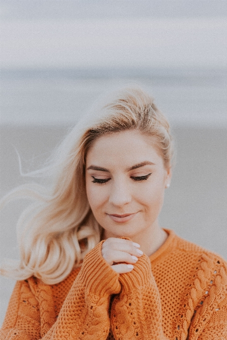 Capelli viso bianco fotografia