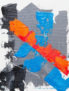 Blue orange modern art Photo