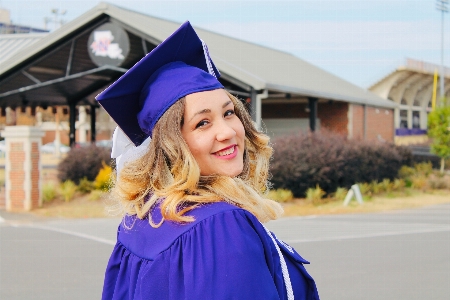 Graduation academic dress blue clothing Photo