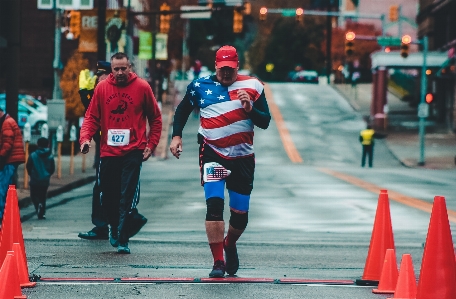 Red running recreation endurance sports Photo