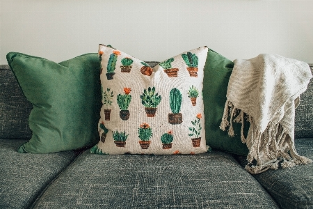 Pillow green cushion throw Photo