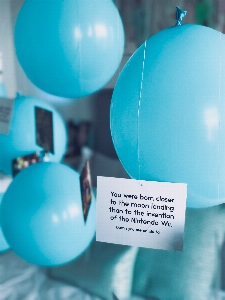 Balloon blue turquoise aqua Photo