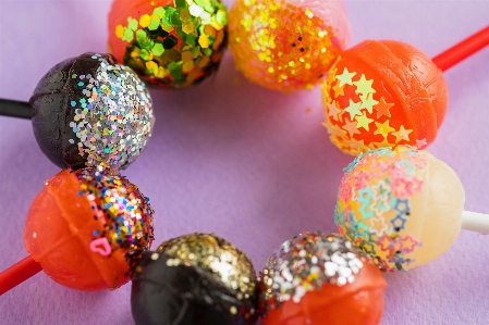 Orange bead confectionery food Photo