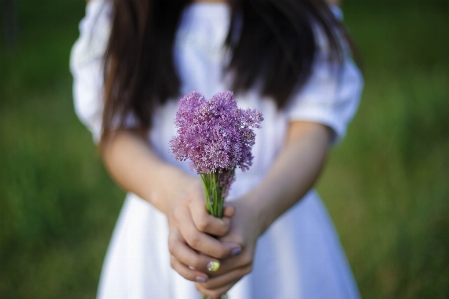 People in nature photograph purple lavender Photo