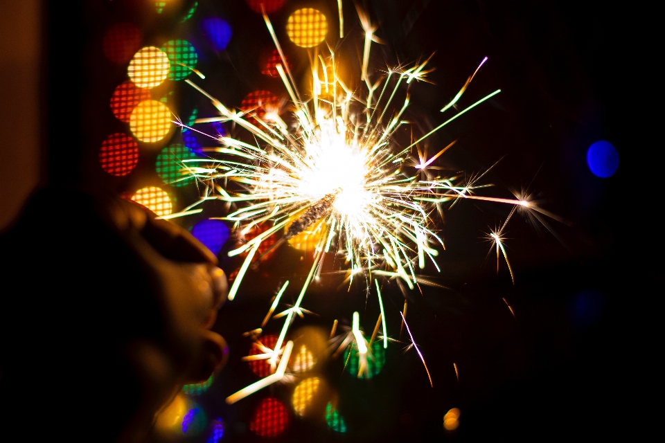 Sparkler new years day diwali light