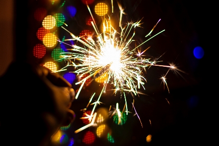 Sparkler new years day diwali light Photo