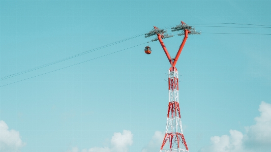 Sky tower public utility overhead power line Photo