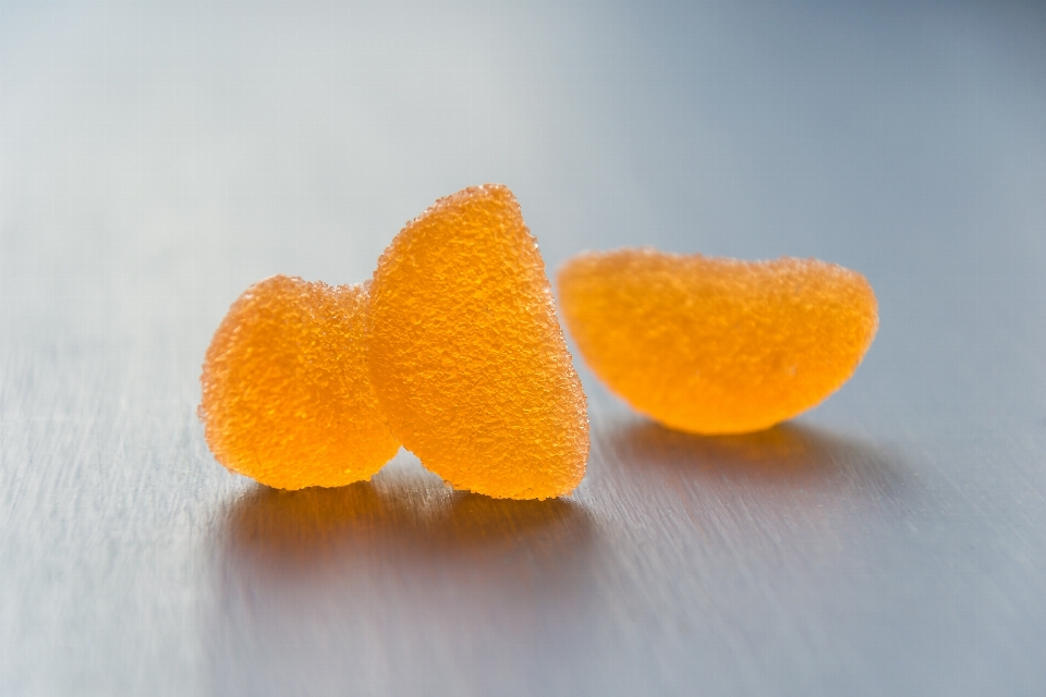 Orange yellow gumdrop food