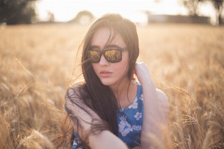 Eyewear hair people in nature face Photo