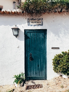 Blue green door turquoise Photo