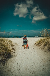 Sky cloud sand grass Photo