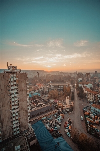 Foto Daerah metropolitan
 lanskap kota langit