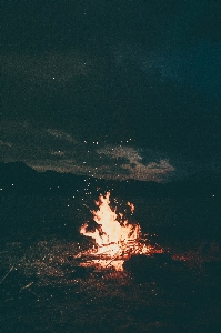 Foto Langit fenomena geologi
 suasana api