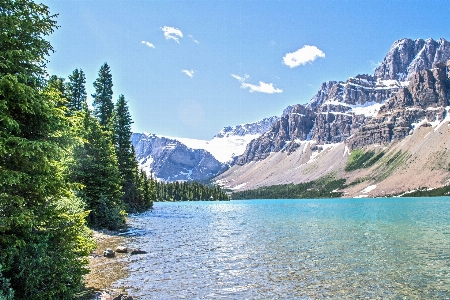 Mountainous landforms mountain body of water natural landscape Photo