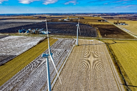 Aerial photography field infrastructure plain Photo