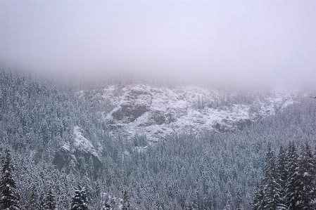 Mountainous landforms snow mountain winter Photo