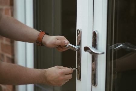 Door handle hand Photo