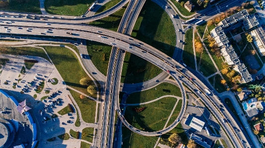 Aerial photography bird's eye view junction metropolitan area Photo