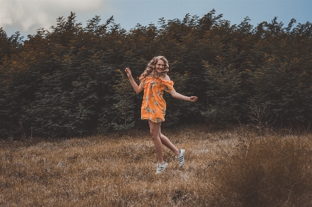 People in nature fun sky grass Photo