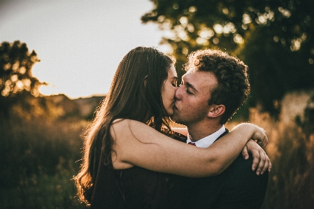 People in nature photograph romance love Photo