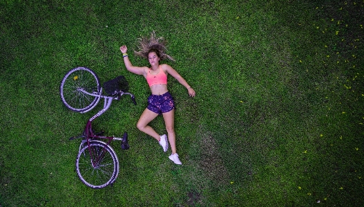 Bicycle green grass vehicle Photo