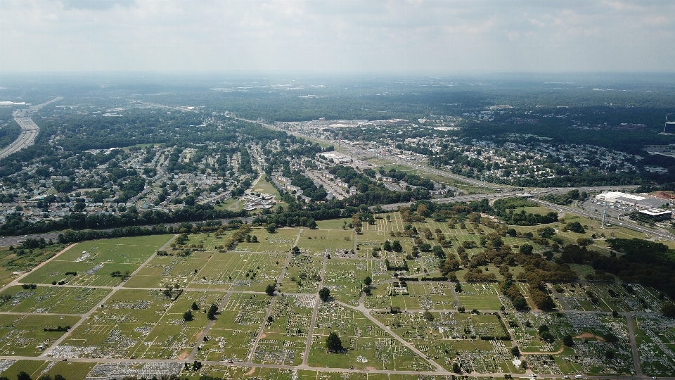 Aerial photography bird's eye view suburb residential area