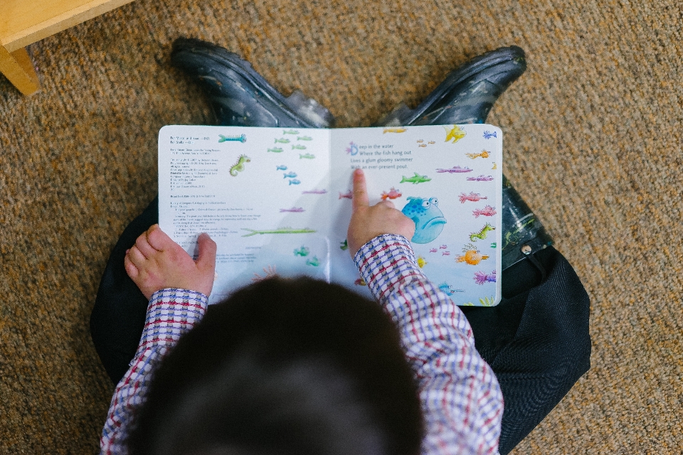 Mano borsa per pannolini
 bambino lettura