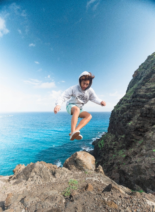 海岸 假期 海 天空