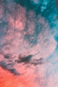 Foto Céu azul nuvem rosa