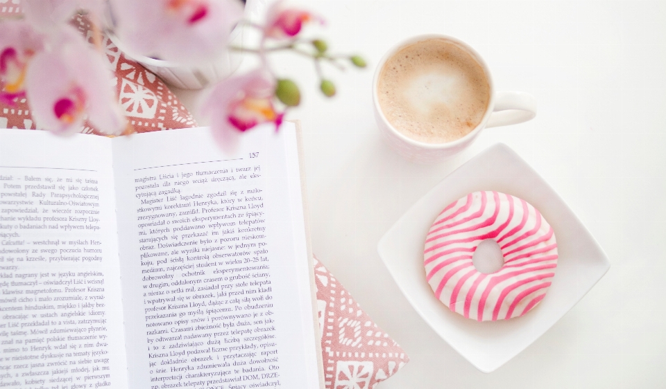 Rosa alimento cocina taza para té